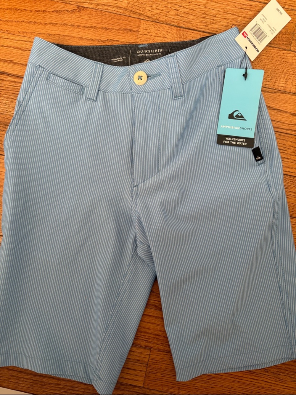 Quiksilver Blue Pinstripe Amphibian Walkshorts